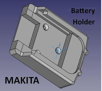 Makita battery holder for workshop wall