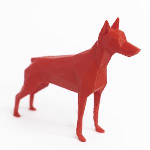 Lowpoly dog doberman