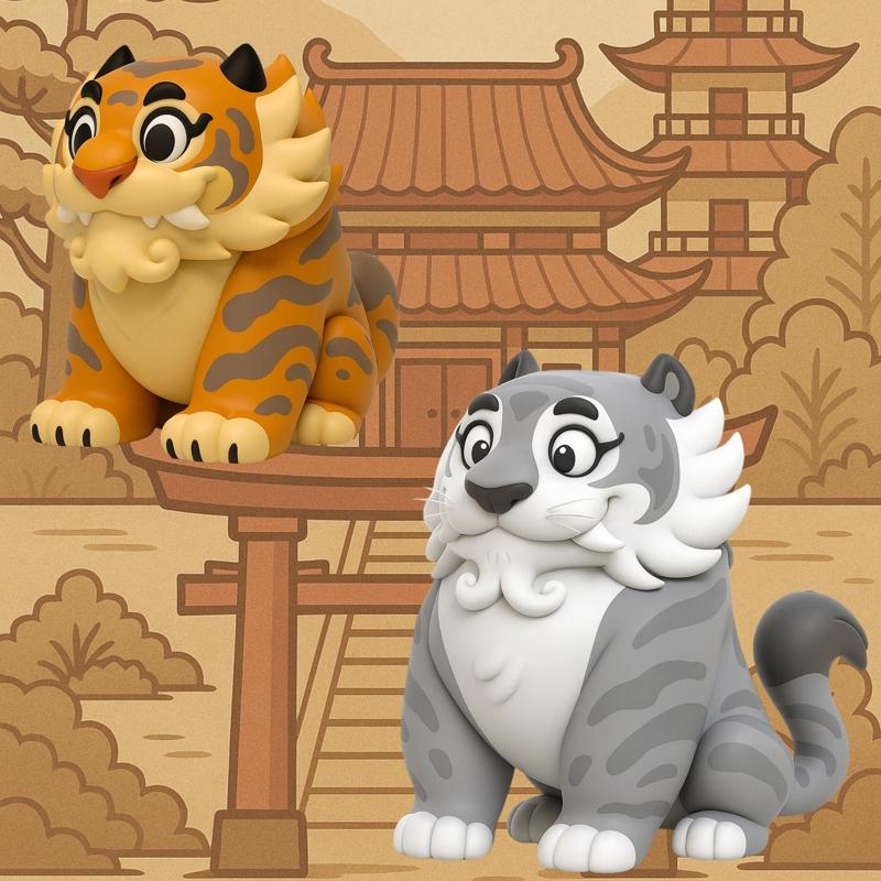 Komainu Guardian Lion bundle Chibi Art Toy