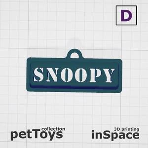Pet - Dog - Tag - Snoopy - Classic - Customized -