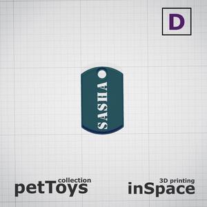 Pet - Dog - Tag - Sasha - Army - Customized -
