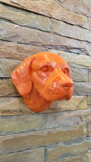 Beagle head wall mount stl