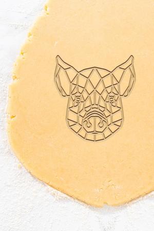 Geometric Pig Cookie Cutter, Biscuit Cutter