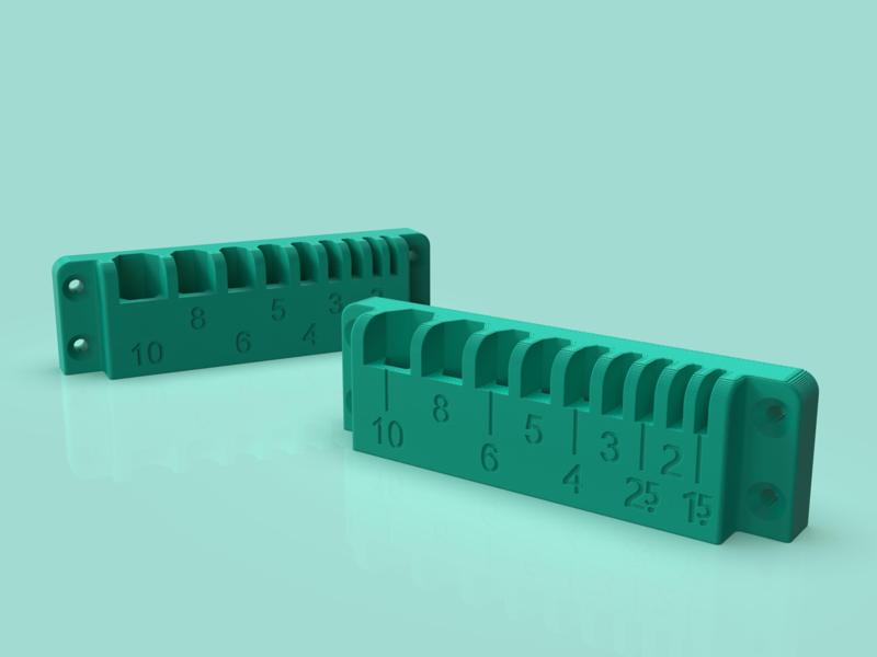 Hex Key Holder with Size Indicators