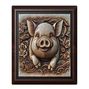 pig animal wall art relief wall decor