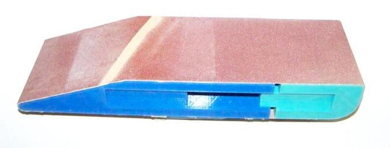 Sanding block for belt sander belts
