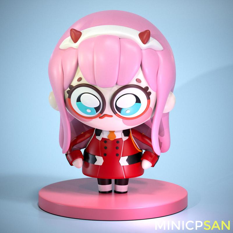 Cute Chibi Zero Two - Darling in the FranXX Anime Figure - for 3D Printing