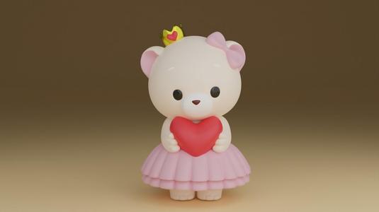 Cute bear princess
