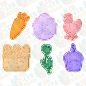 Happy Easter cookie cutter set of 6