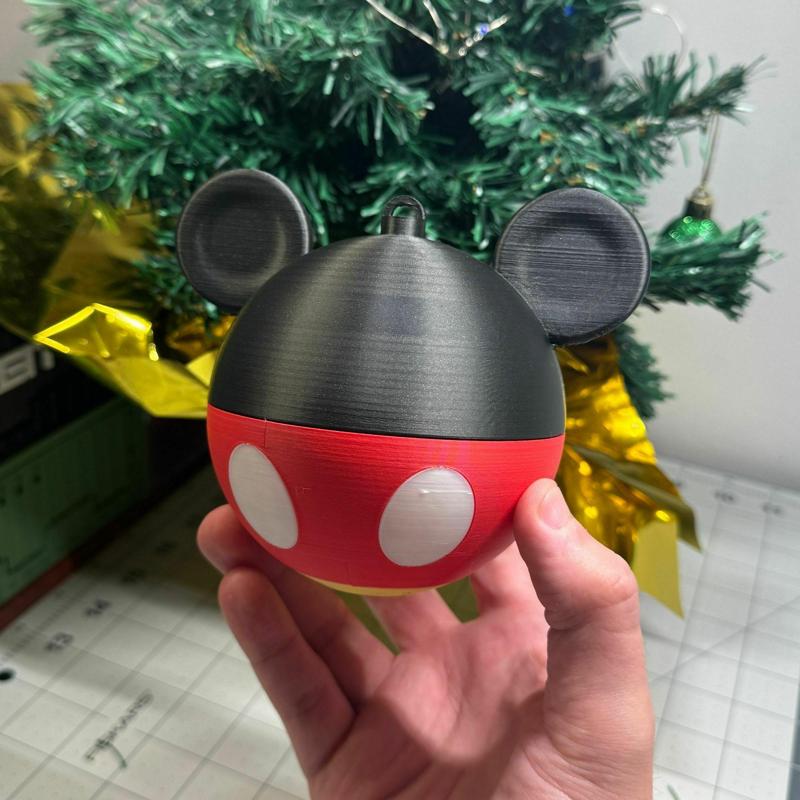 3D Printable Detachable Mickey Ornament