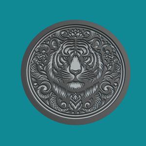 Tiger Animal Medallion