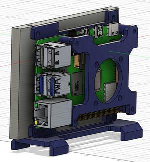 Raspberry Pi 4 stand / case for SSD