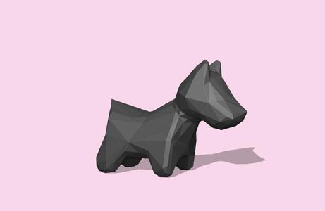 A Lowpoly Dog for decoration