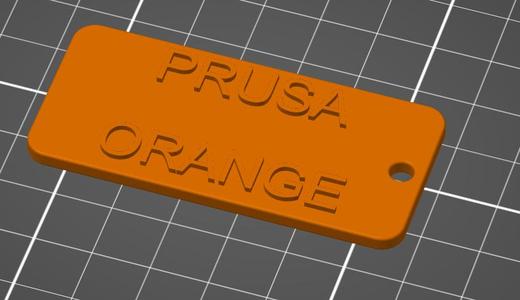 Filament sample Prusa Orange