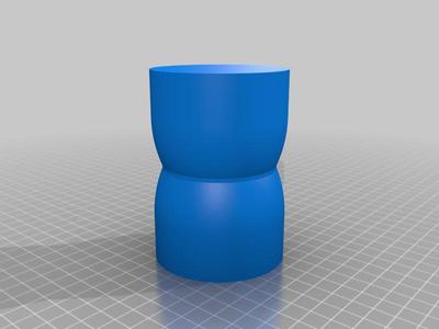 Stretchened concrete cylinder and mold.