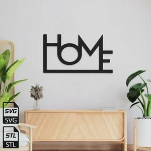 Home 2D Wall Art STL SVG