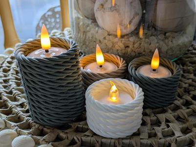 Modern tealight candle holder - rope (2 Sizes)