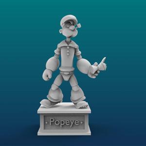Popeye Cartoon Figure Print – 3D Printer