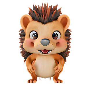 Adorable Cartoon Hedgehog