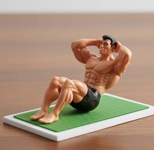 Ab Crunch Action – 3D Printable Gym Inspiration Statue