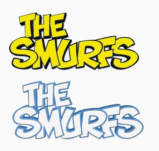 THE SMURFS V2 Logo Display by MANIACMANCAVE3D