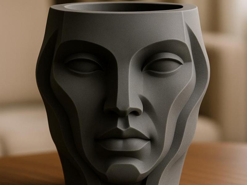 Vase Art – thoughtful face organizer for green cal