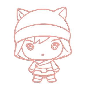 Kawaii ninja home decor wall art no.2