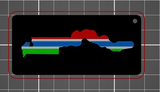 Gambian Map Keychain