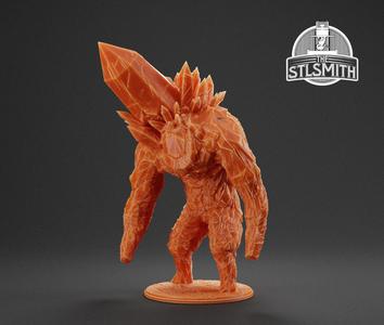 Golden Crystal Golem Dark Souls Miniature STL