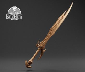 Daedric Greatsword Skyrim Life Size Prop STL