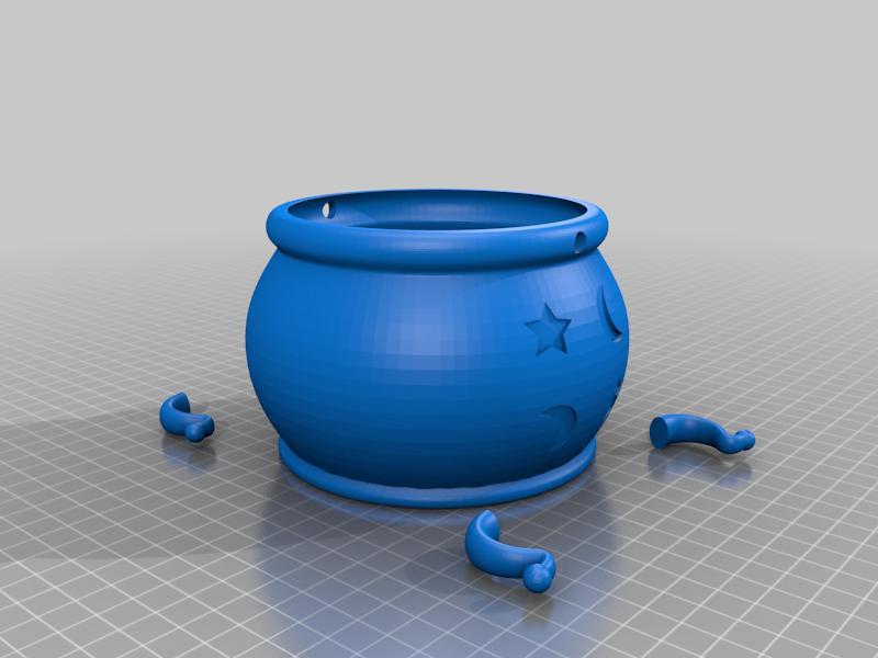 halloween cauldron with legs