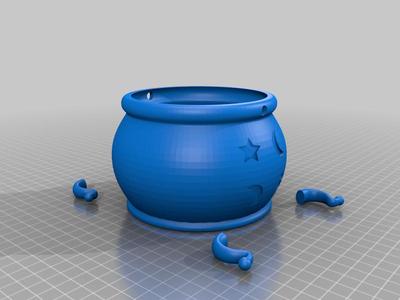 halloween cauldron with legs