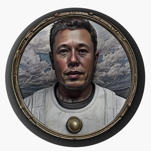 Elon Musk medallion pendant
