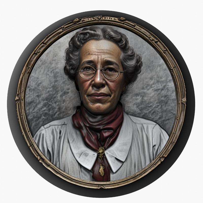 Hannah Arendt medallion pendant