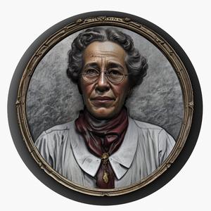 Hannah Arendt medallion pendant