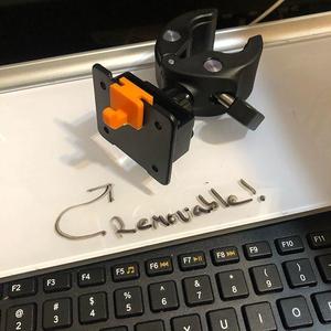 Ham Radio Mic hanger/hook - Button to Hook Adapter