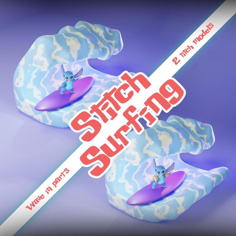 Stitch Surfing and with Floats