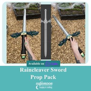 Qifrey Witch Hat Atelier Cosplay Raincleaver Sword Pack