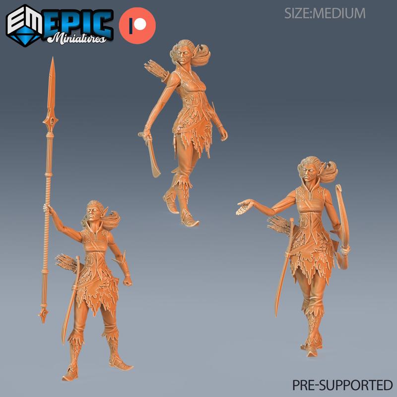 Fey Elf Autumn Set / Female Forest Warrior / Fairy Elvish Tribe