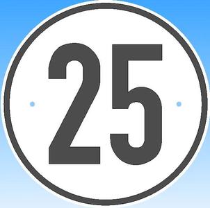 25 km/h sign   