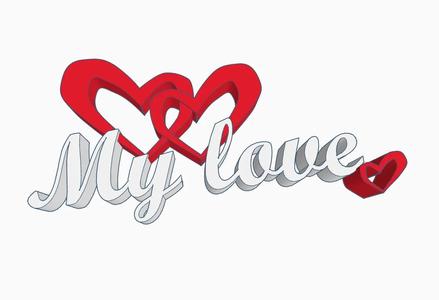 My Love - Valentine Day - Single and multicolor files   