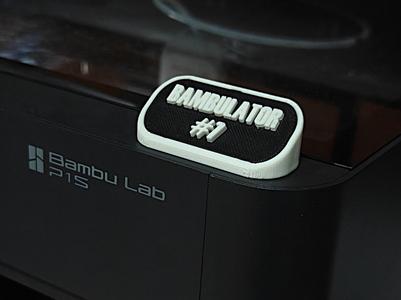 Personalized Nameplate for Bambu Lab P1P/P1S plug