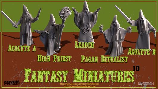 Fantasy Series 10 Bundle, 5x cultist minis - PRE-SUPPORTED