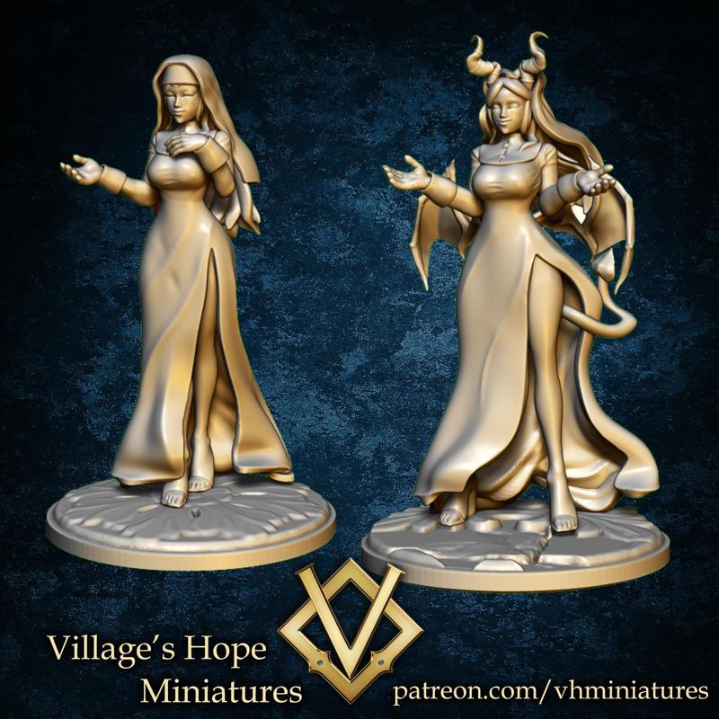 succubus / demon girl with nun disguise