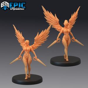 Fallen Angel Sword / Female Dark Winged Celestial