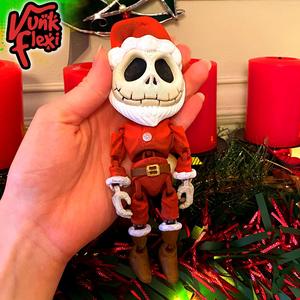 Santa Jack Skellington MultiColor Flexi Print-In-Place + figure & keychain