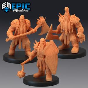 Dwarf Raider Set / Dwarven Warrior / Classic Fantasy Encounter