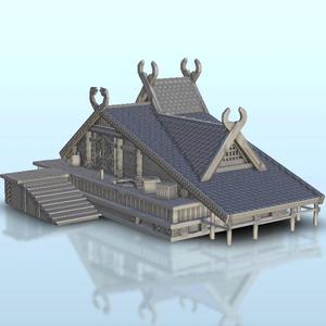 Viking workshop with stairs 22 - SAGA Flames of war Bolt Action Medieval Age of Sigmar Warhammer