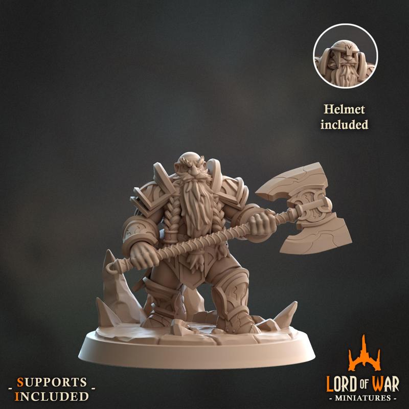 Frost Dwarf Warrior 2 Modular (Presupported)