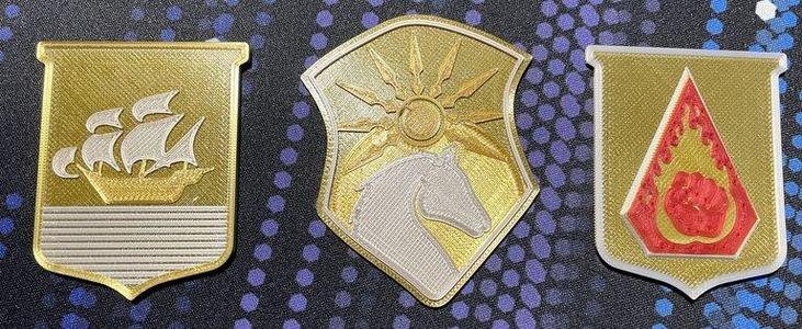 DnD Hellrider and Baldurs Gate Badges